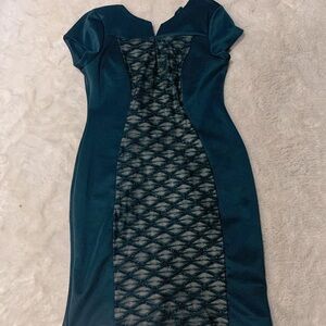 Dark Green Short Dress from Connected Apparel Size 10